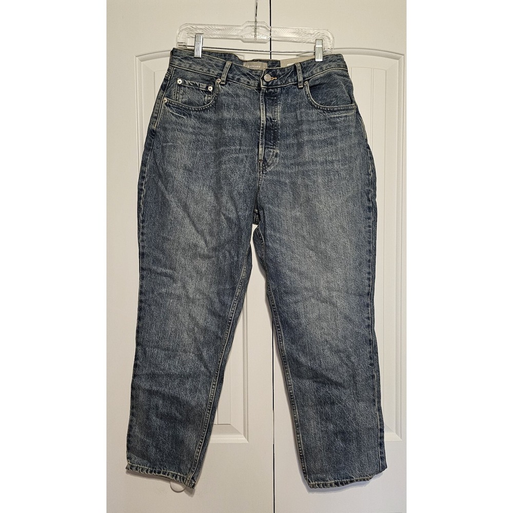 Everlane The Curvy '90s Cheeky Straight Jean Women 32 Crop Vintage Mid Blue High - Picture 1 of 9